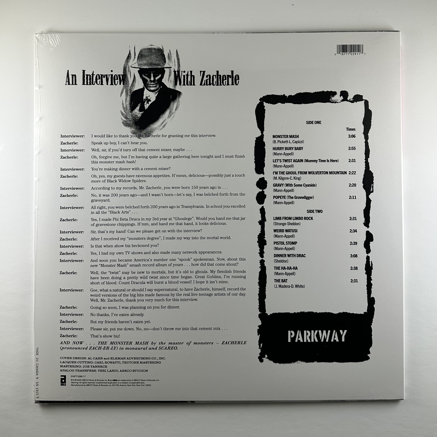 John Zacherle "Monster Mash" [Indie Exclusive] LP