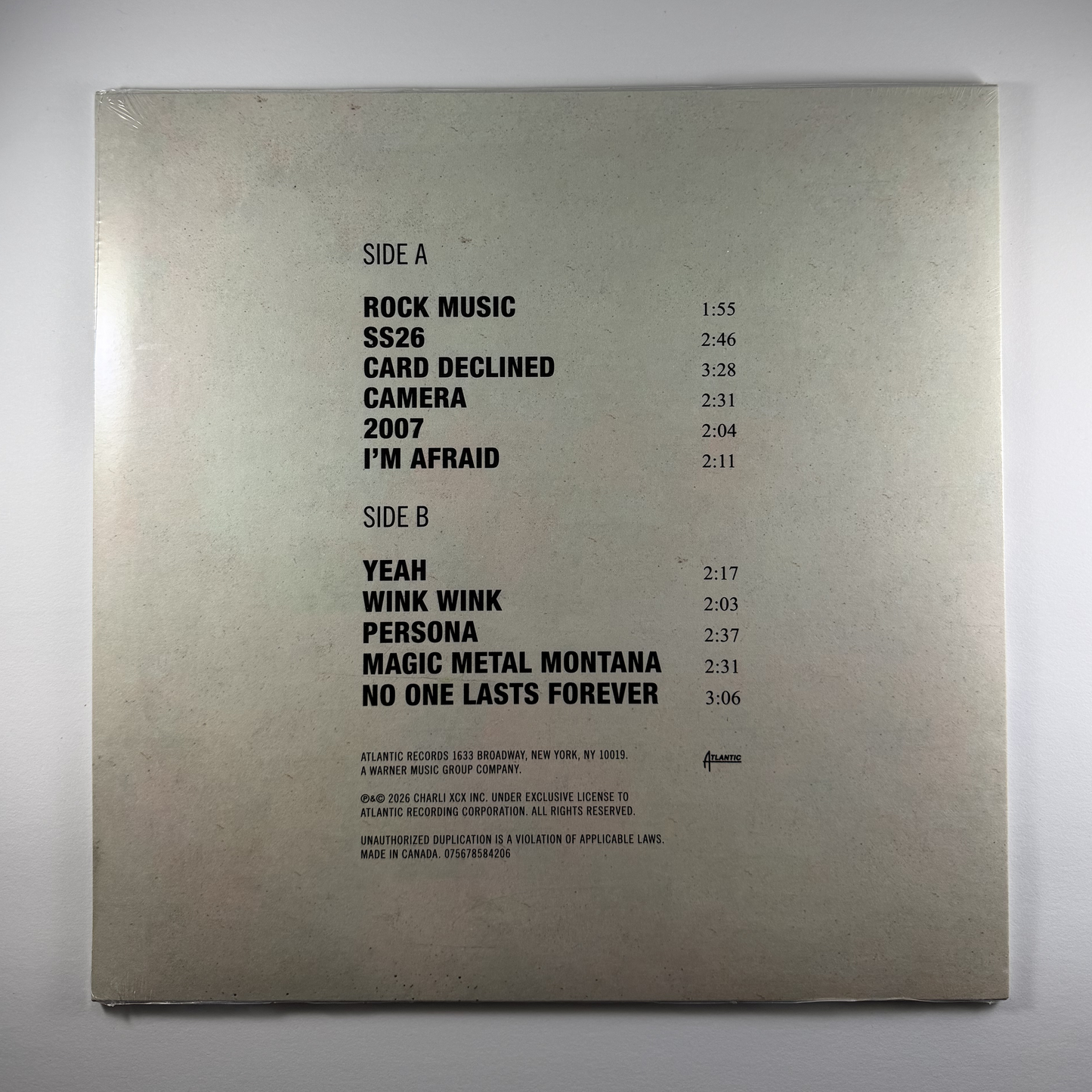 Charli XCX "Music, Fashion, Film" [Indie Exclusive] LP