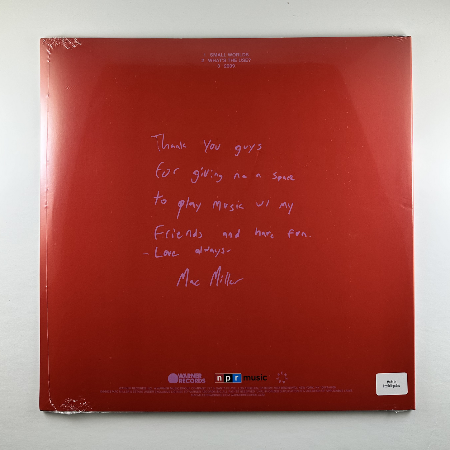 Mac Miller "NPR Music Tiny Desk Concert" LP
