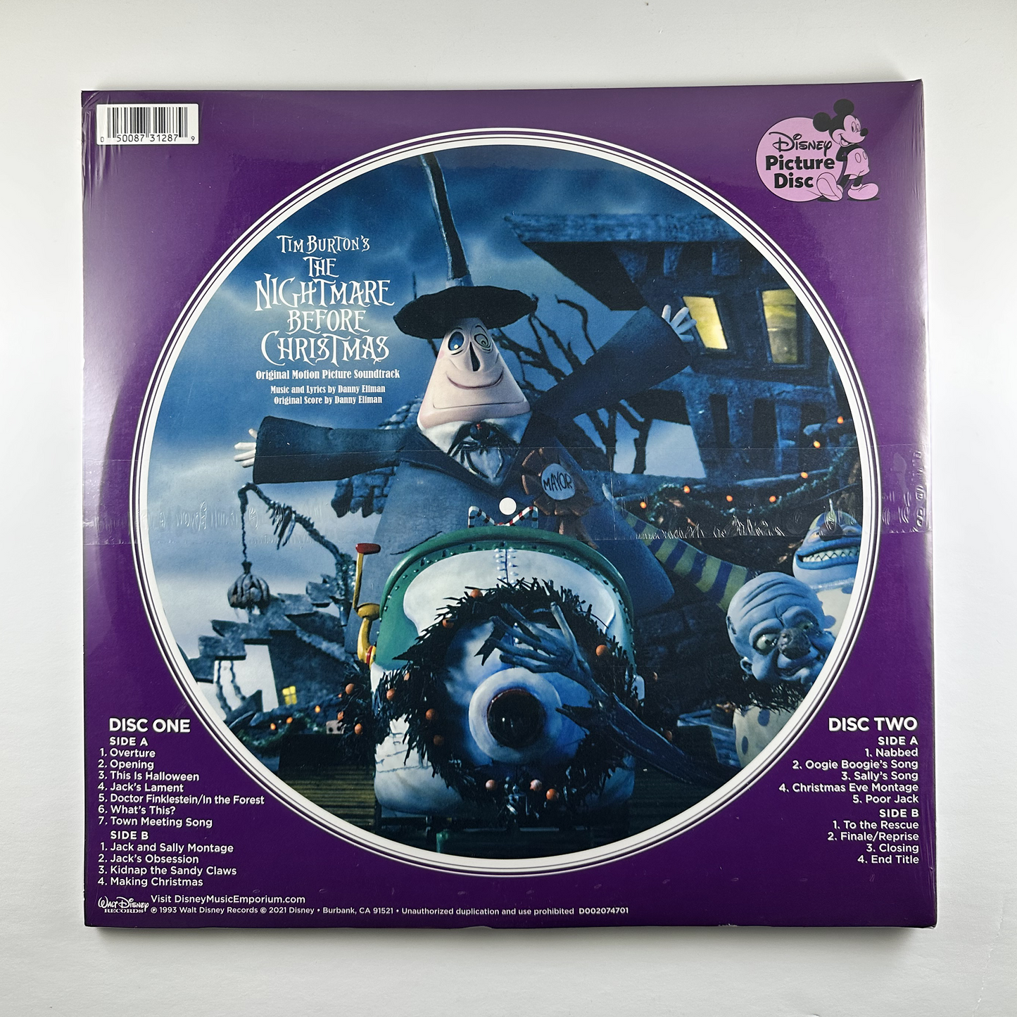 Various "Tim Burton's The Nightmare Before Christmas (Original Motion Picture Soundtrack)" [Picture Disc] 2xLP