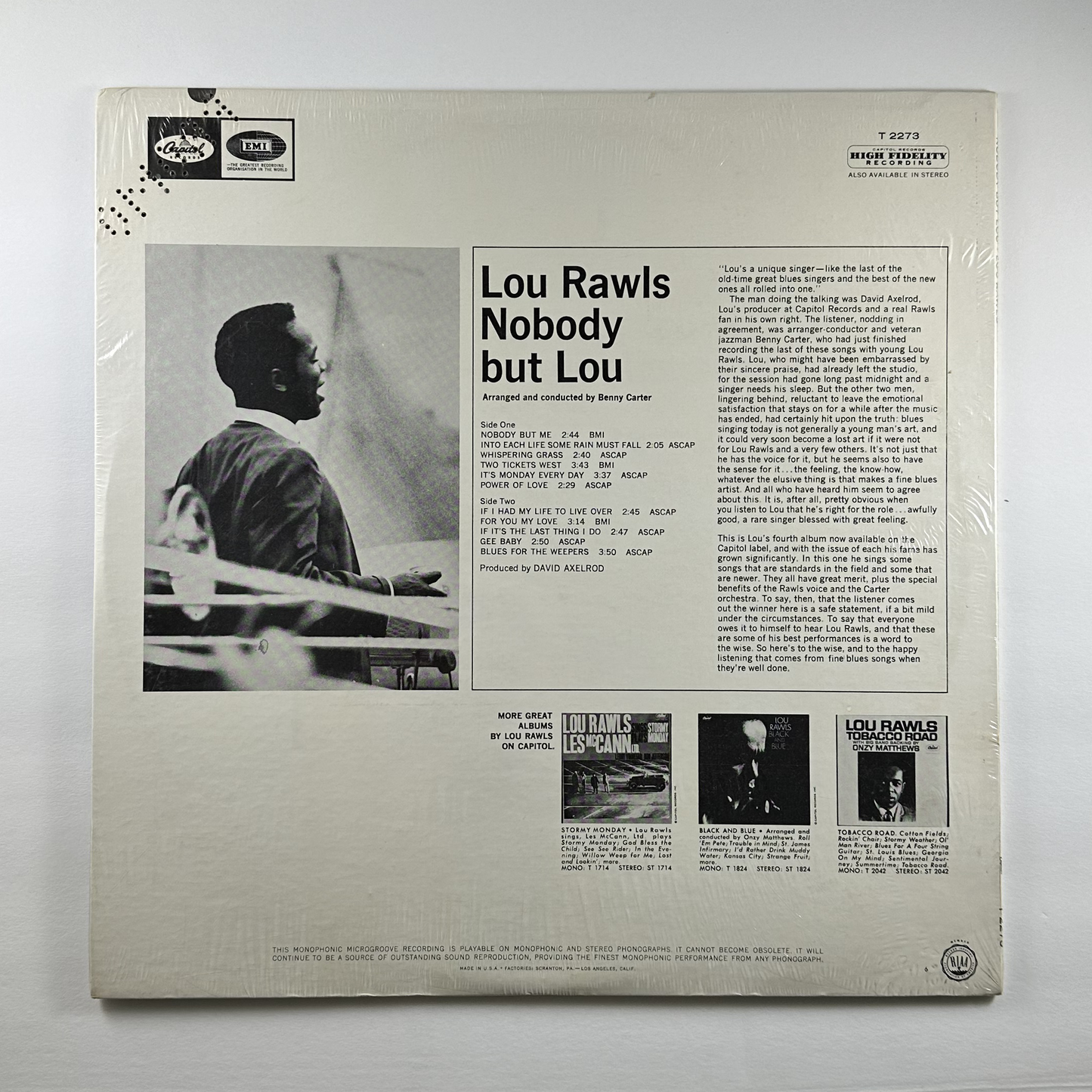 Pre-Owned :: Lou Rawls "Nobody But Lou" [Sealed] [Promo] LP