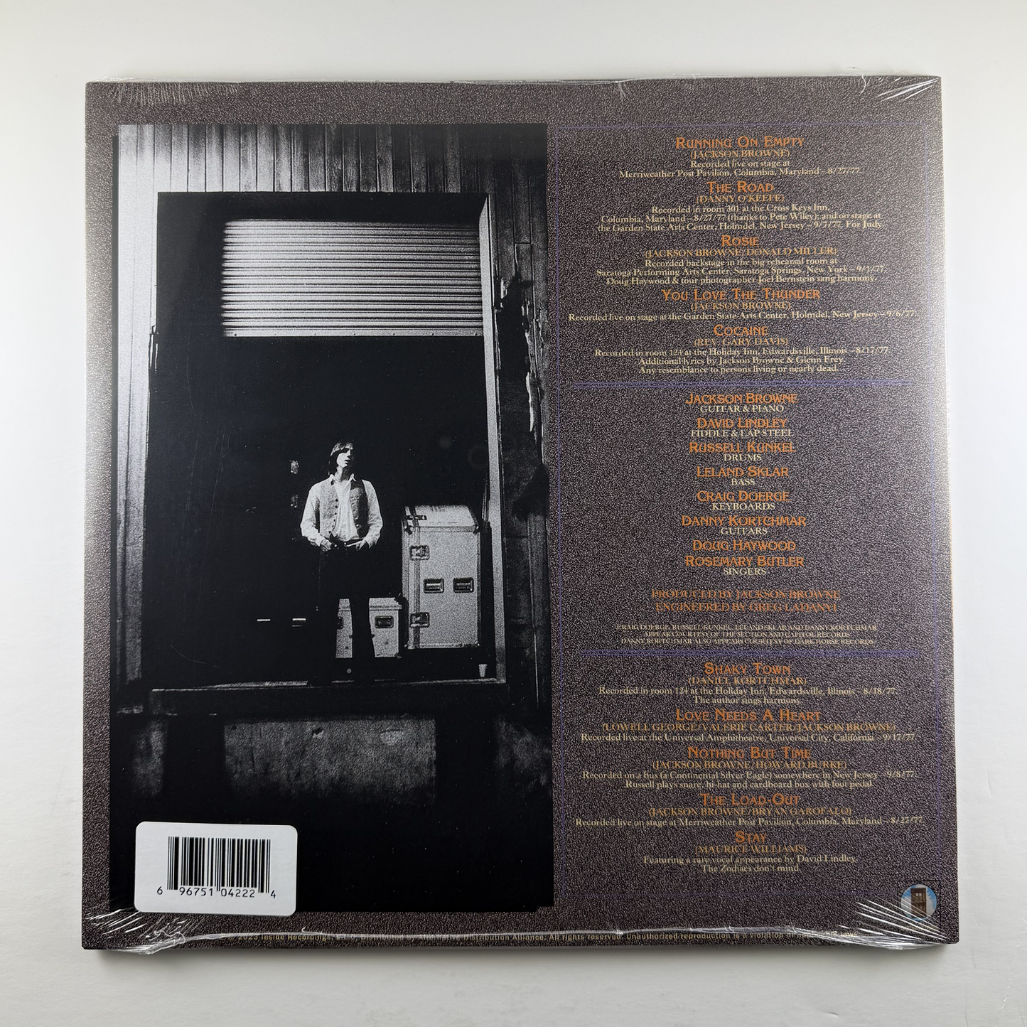 Jackson Browne "Running On Empty" LP
