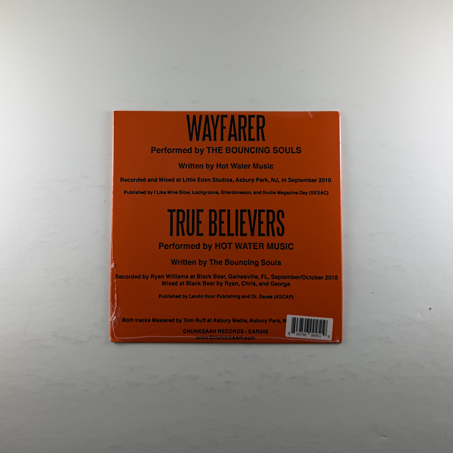 Bouncing Souls, The & Hot Water Music "Chunksaah Records Split" [7"]