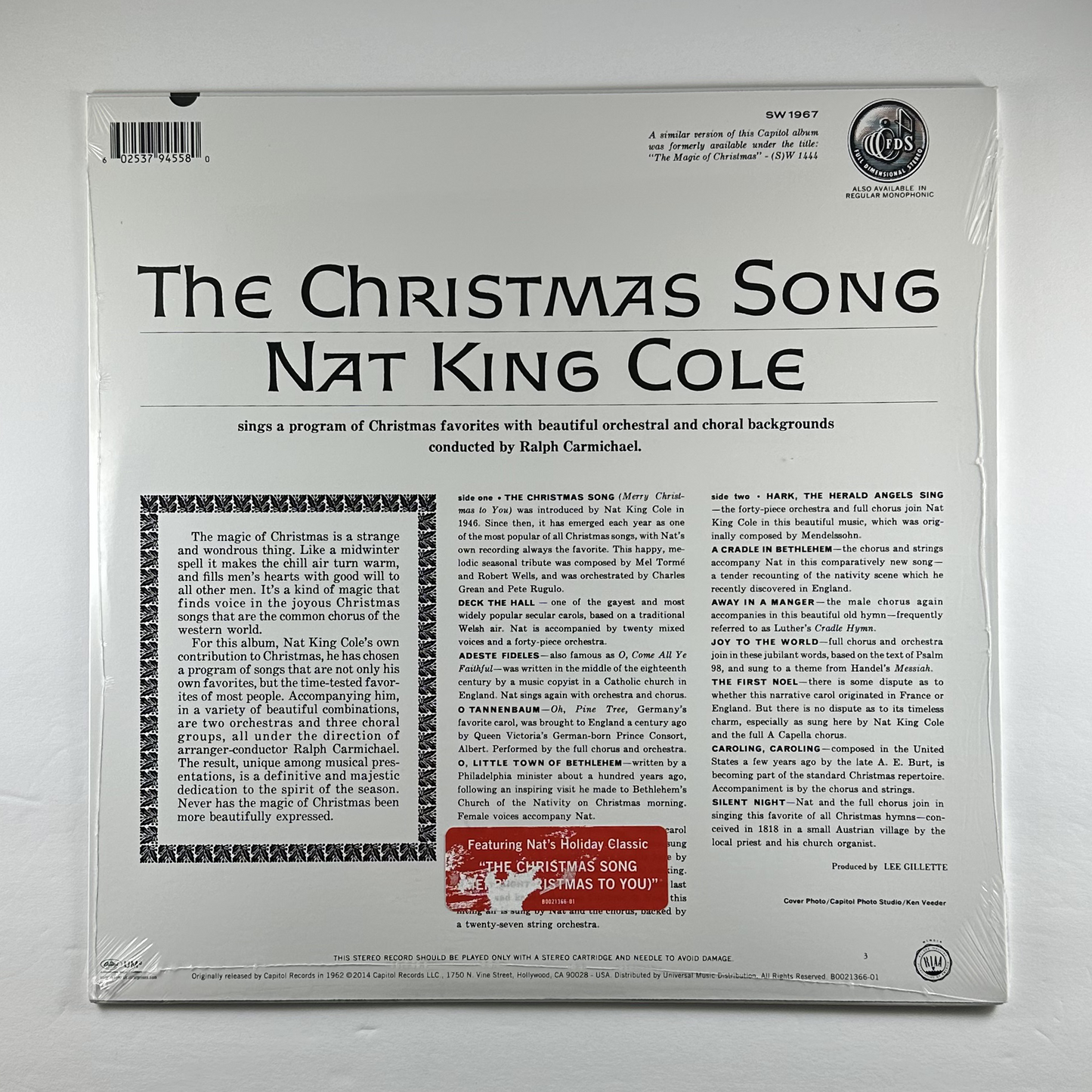 Nat King Cole "The Christmas Song" LP