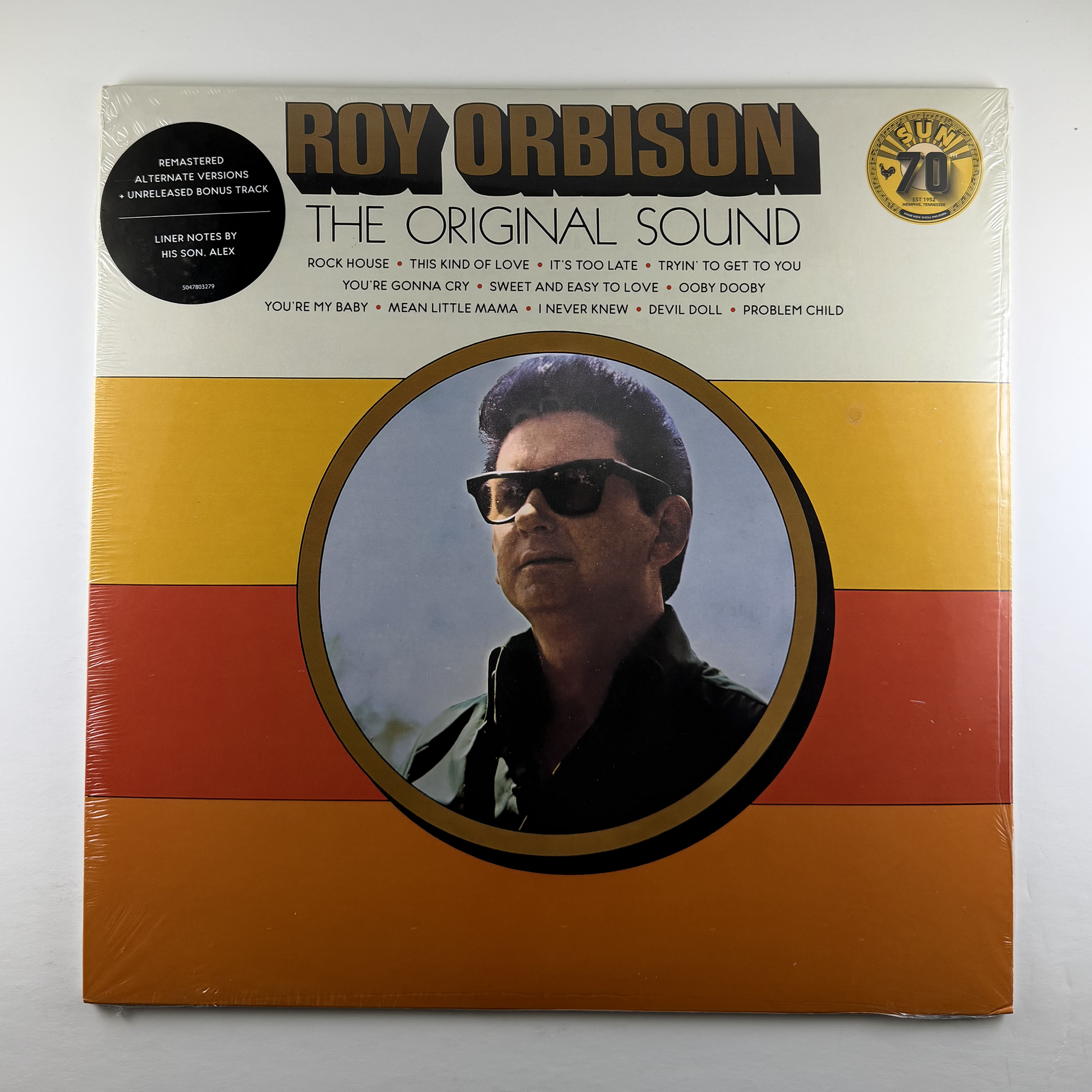 Vinyl record cover featuring Roy Orbison with a colorful design