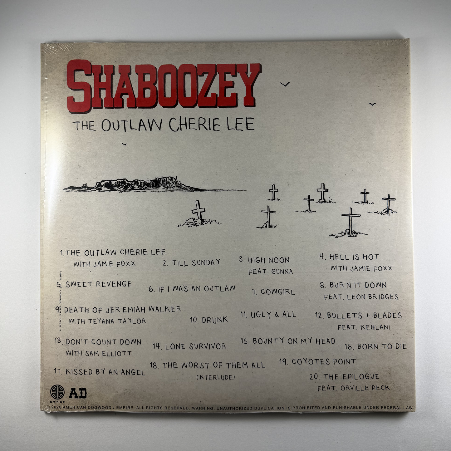 Shaboozey "The Outlaw Cherie Lee & Other Western Tales" [Indie Exclusive] 2xLP
