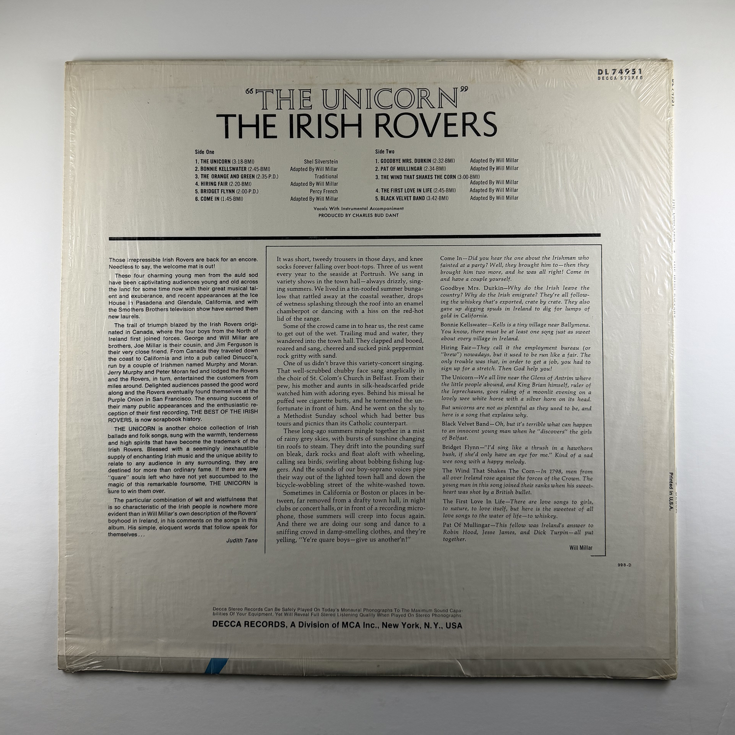 Pre-Owned :: Irish Rovers, The "The Unicorn" LP