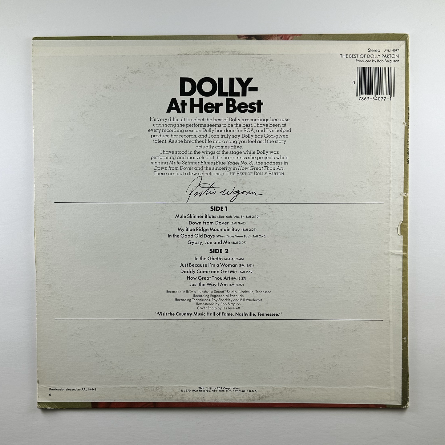 Pre-Owned :: Dolly Parton "The Best Of Dolly Parton" LP