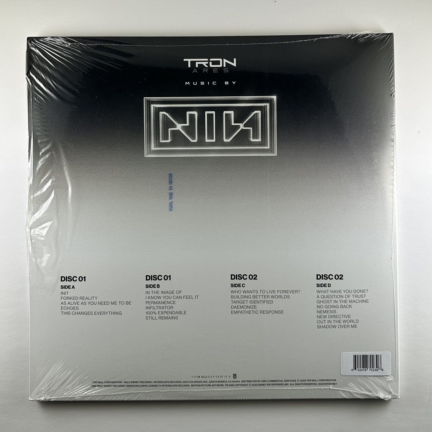 Nine Inch Nails "TRON: Ares (Original Motion Picture Soundtrack)" 2xLP