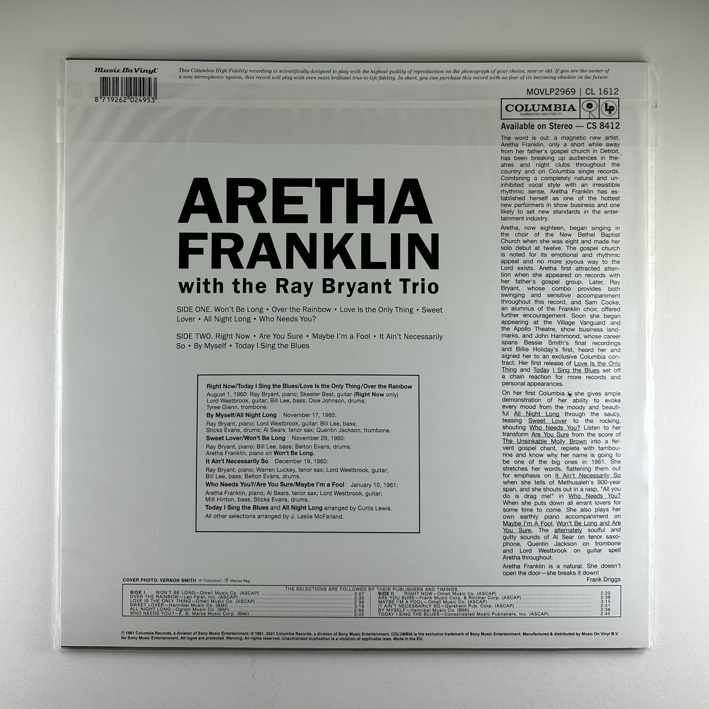 Aretha Franklin "Aretha" [Import] LP