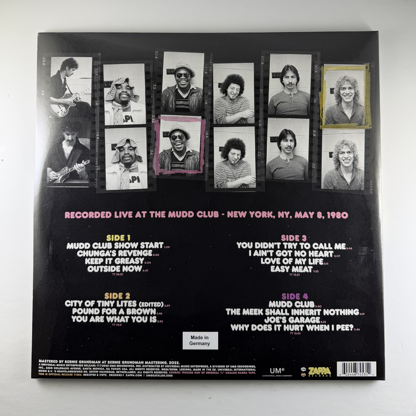 Frank Zappa "Zappa '80: Mudd Club" 2xLP